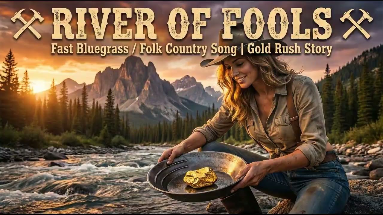 RIVER OF FOOLS ⛏️ Fast Bluegrass / Folk Country Song | Gold Rush Story