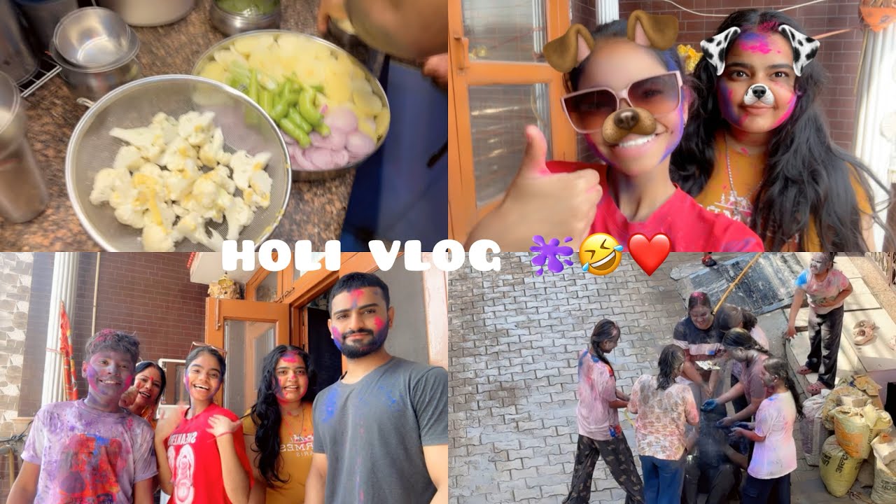 Holi vlog 🤣🫟❤️#dishavlogs #familyvideo #vlog #holispecial 