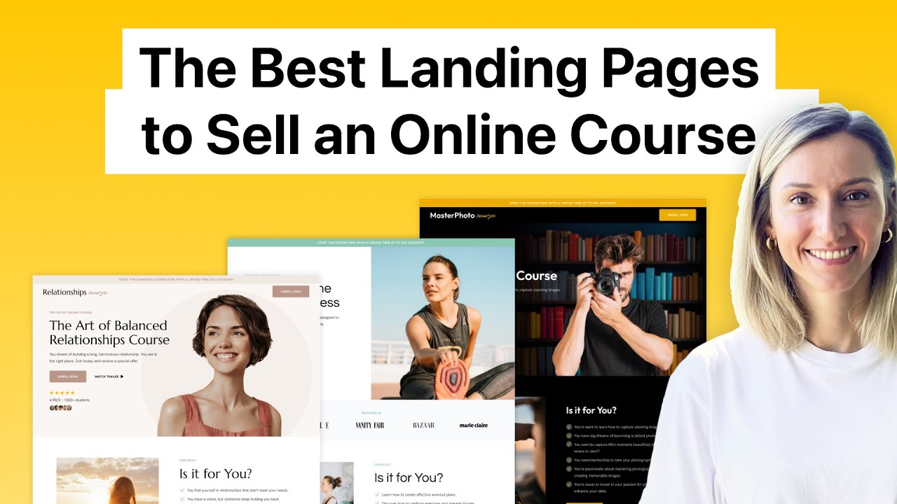 The Best Landing Pages to Sell an Online Course