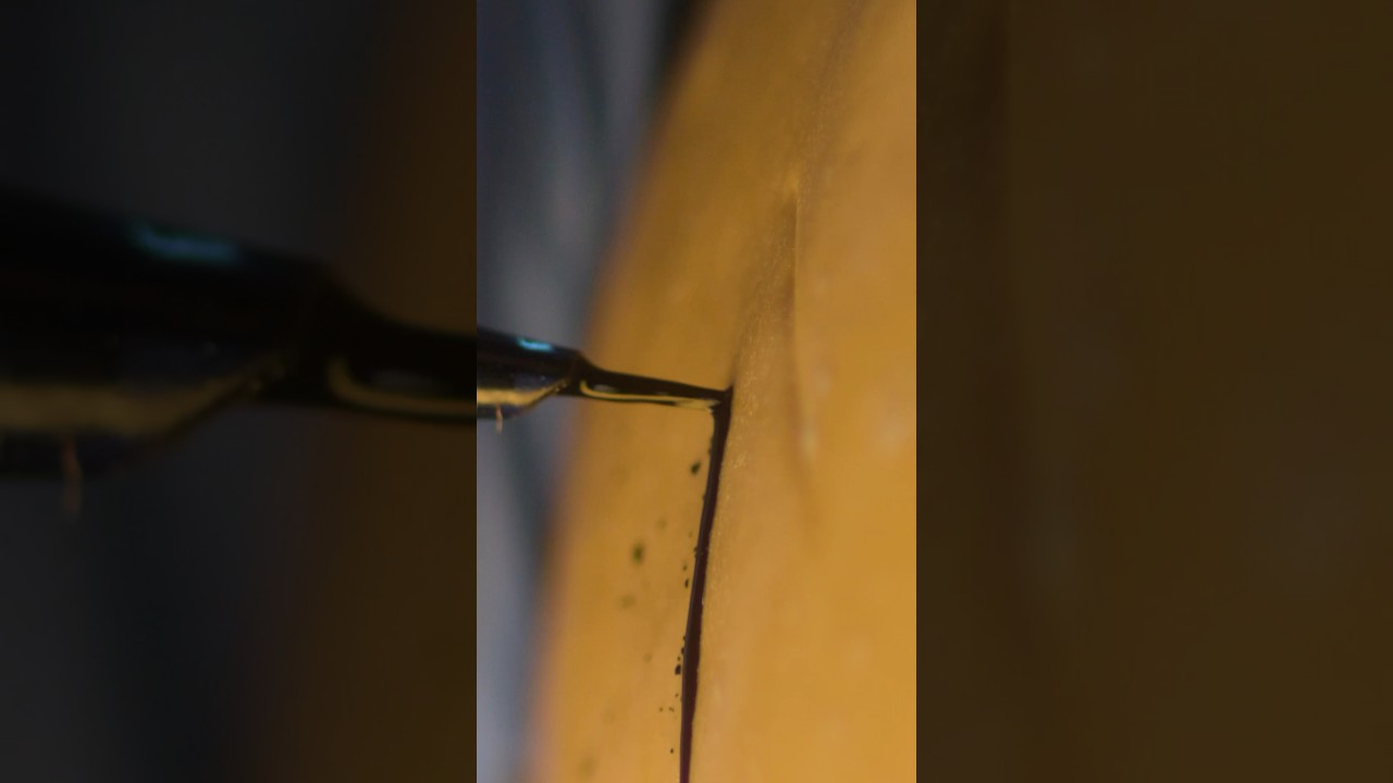 Close up: tattooing a pumpkin #shorts #tattoo #learntattooing #tattooist #tattoopumpkin