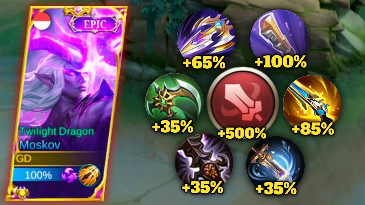 TERLALU RUSAK!! MOSKOV FULL ATTACK SPEED + EMBLEM FIGHTER | TOP GLOBAL MOSKOV GAMEPLAY! - MLBB
