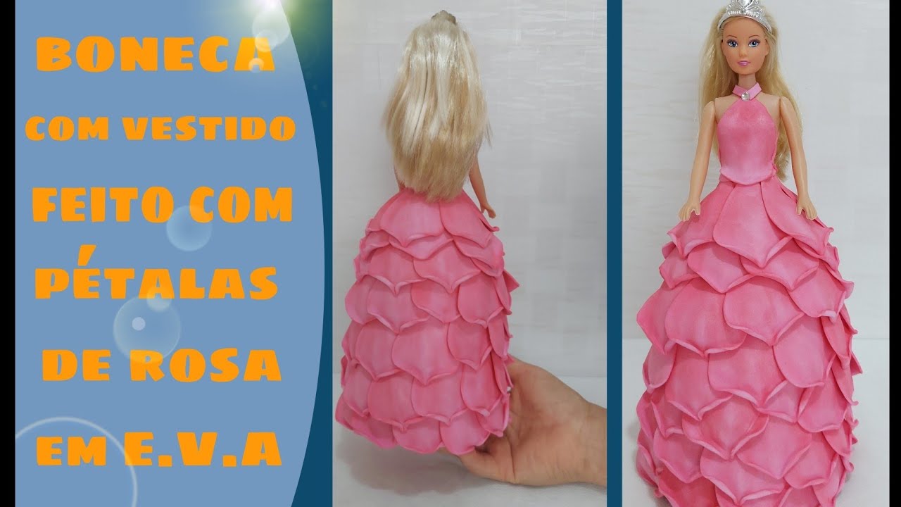 BARBIE COM ROUPA EM E.V.A SEM FRISADOR @RosailmaArtes123