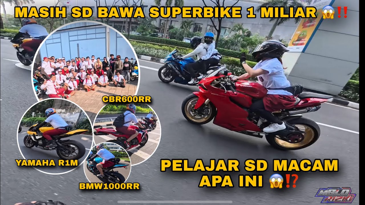 CRAZY RICH JAKARTA ❗️❗️SD PAKE BMW1000RR, R1M, DICATI DAN CBR600RR 😱🫵🏻❗️❗️ 