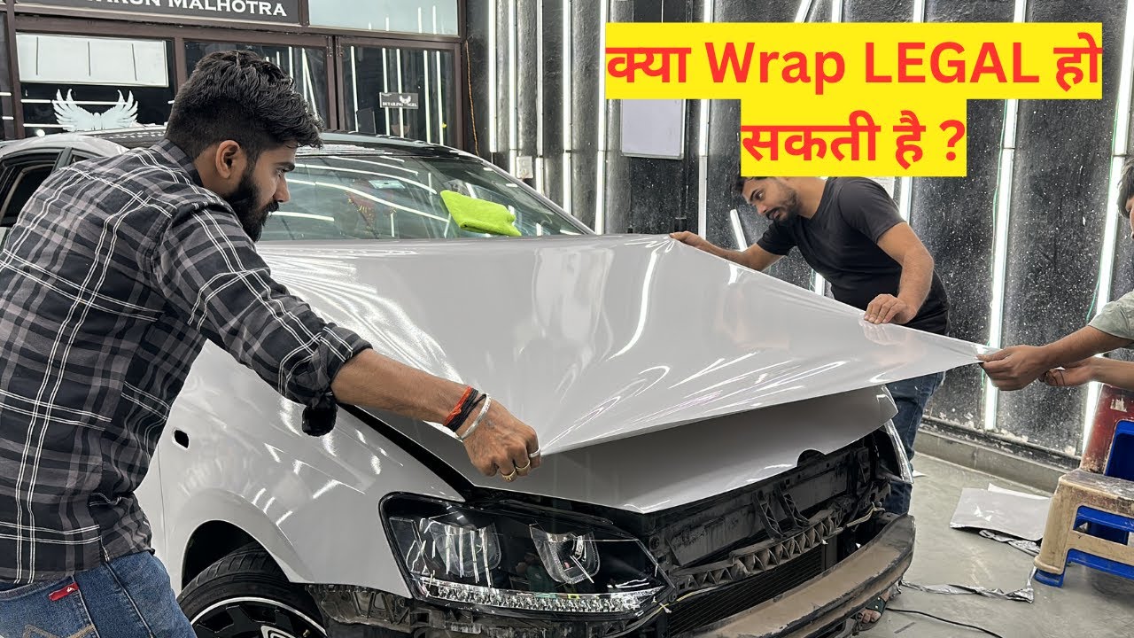 Car WRAP: क्या WRAP Legal भी हो सकती है? 🫡 | Car Wrap 2023 | New Wrap Film | Volkswagen Polo 2023