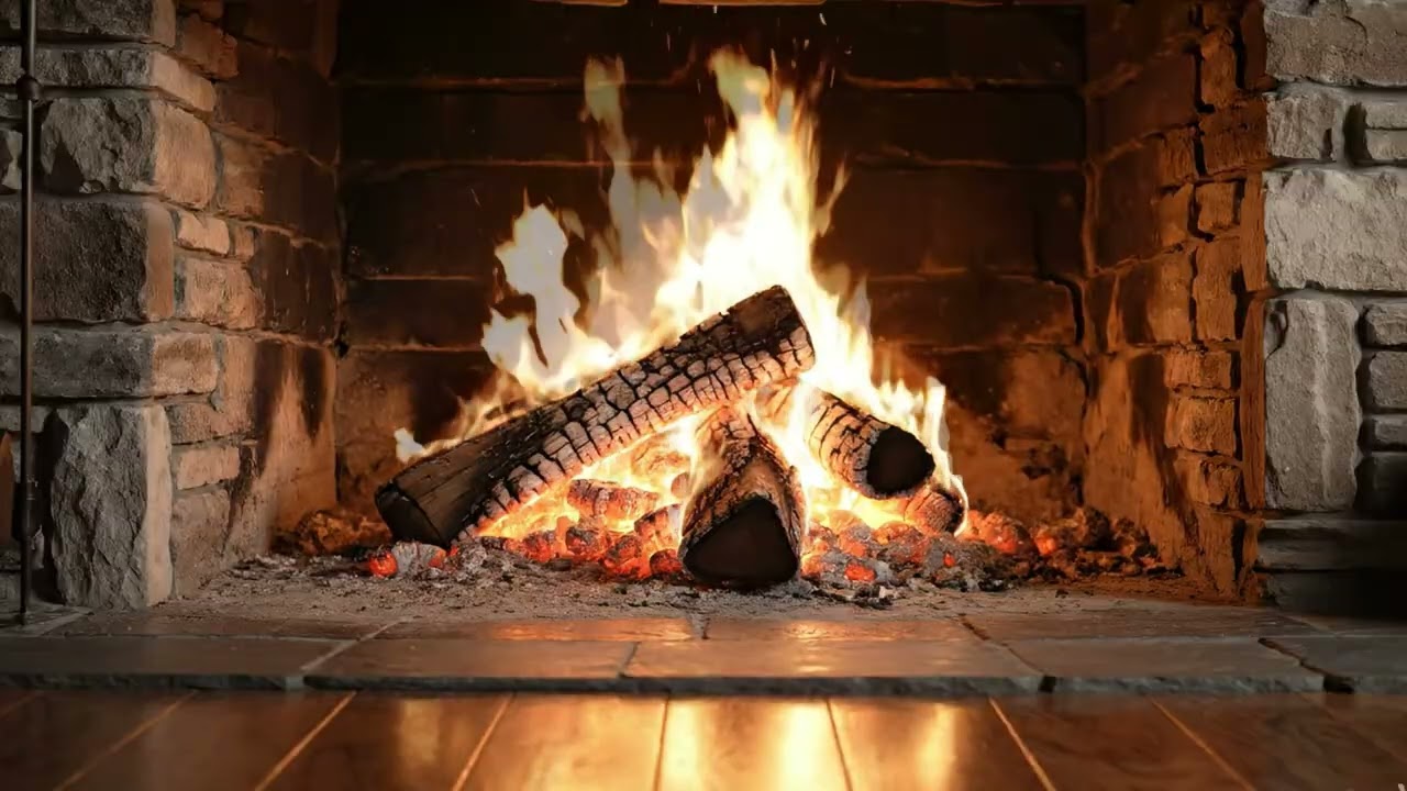 Fireplace  - 1 Hour of 4K Crackling Fire Ambience  #fire #fireplace1hour