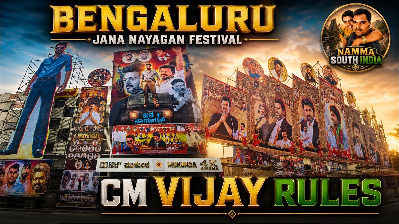 Bengaluru's Biggest Jana Nayagan Festival | Mukunda Theatre | CM Vijay Fans Go Wild