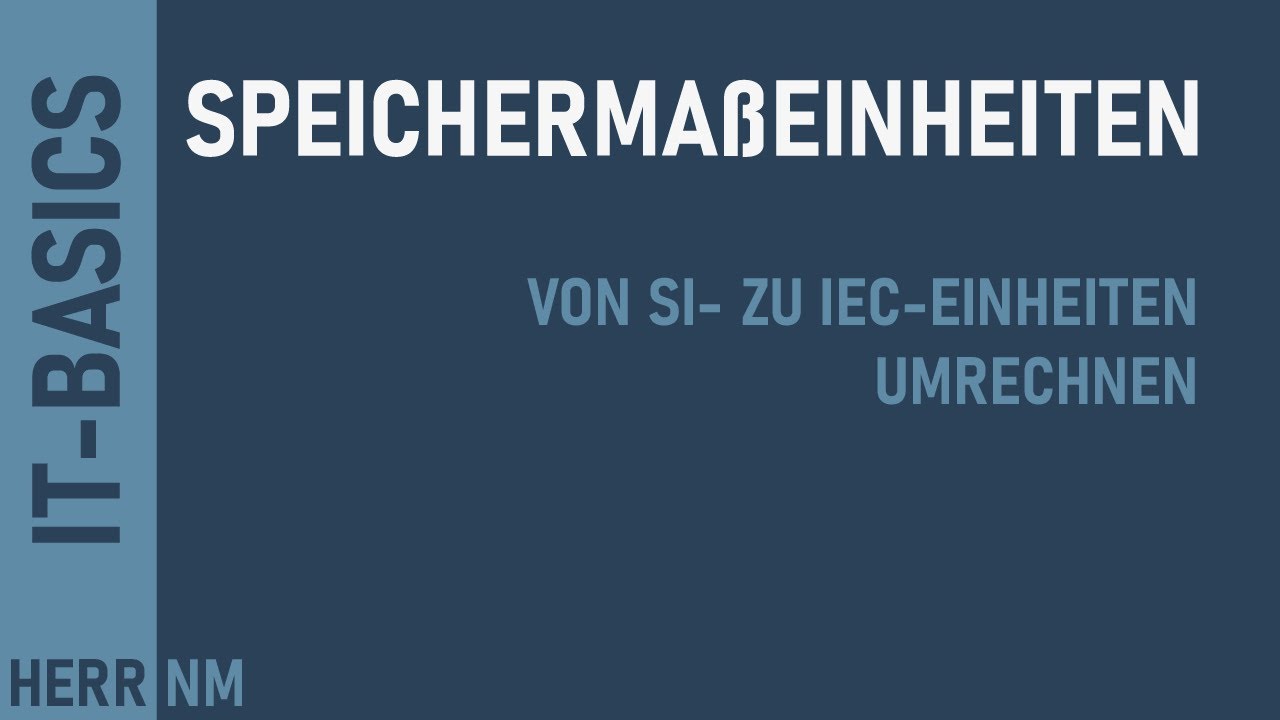 Speichermaßeinheiten - Von SI- in IEC-Einheiten umrechnen