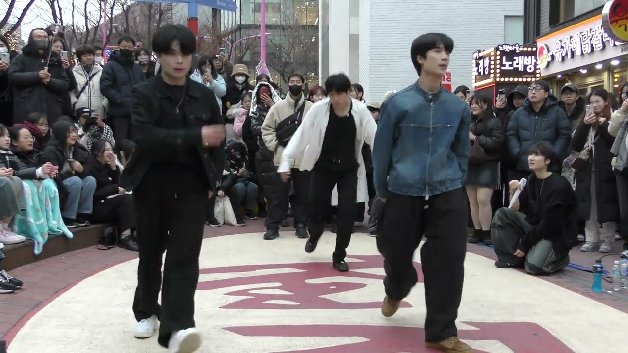 250130 kpop cover dance team ONE OF - Jopping (SuperM) Hongdae busking