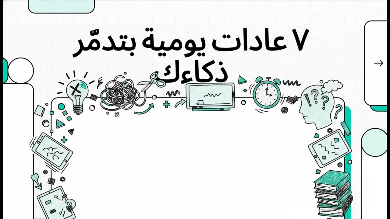 ٧ عادات يومية بتدمر ذكاءك