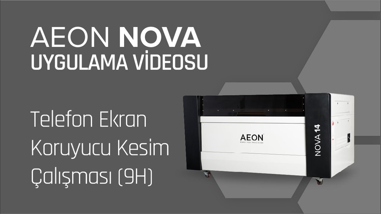 Lazer Kesim Makinesinde Nano Ekran Koruyucu Kesim &Ccedil;alışması