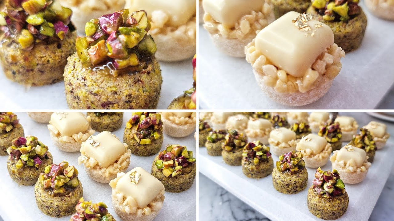 Mignardise pistache || Mignardise noix de coco مينيارديز تونسي فستق و جوز الهند 🇹🇳 #حلويات_العيد