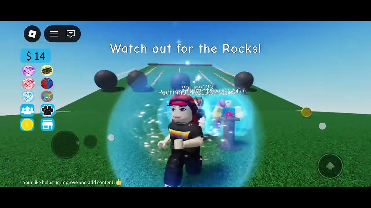 Playing don't touch the button 7
