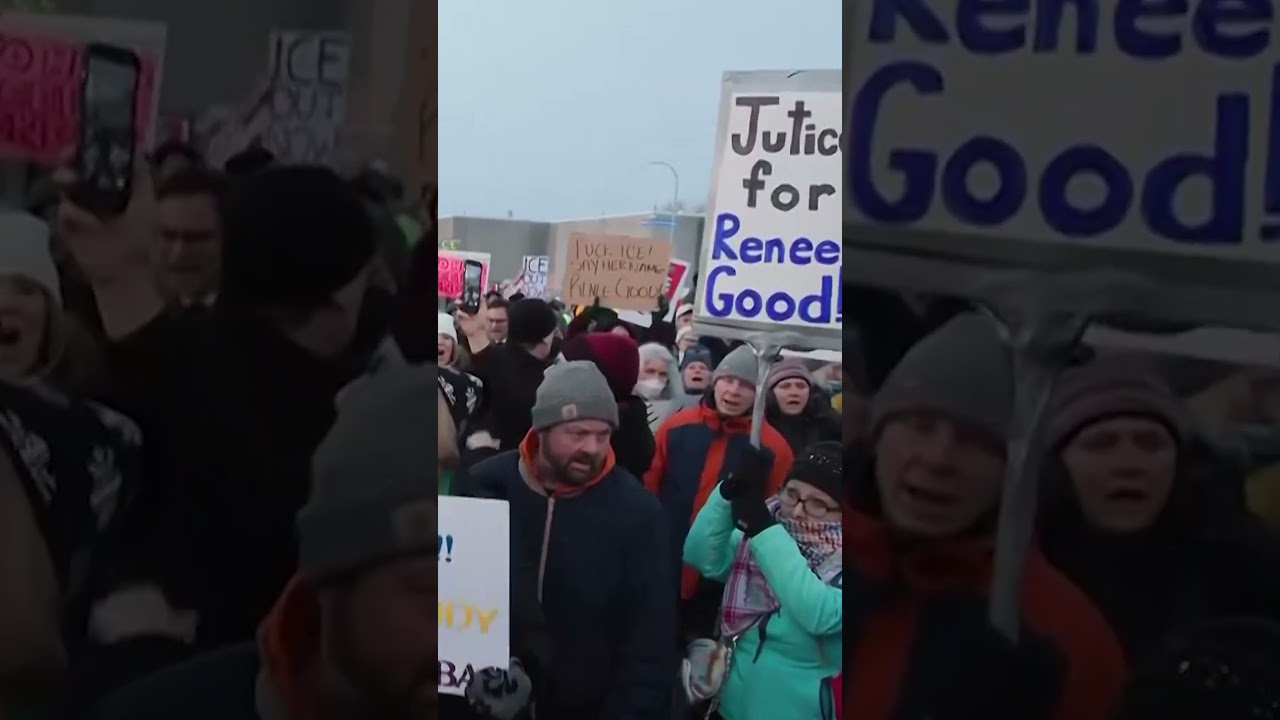 Protesters, ICE agents scuffle day after fatal Minneapolis shooting