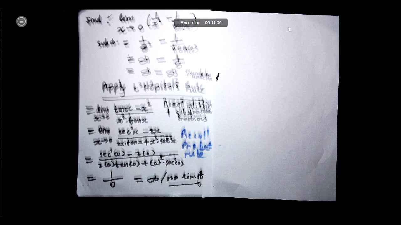 Lesson 1.2. L’Hôpital’s Rule: More examples