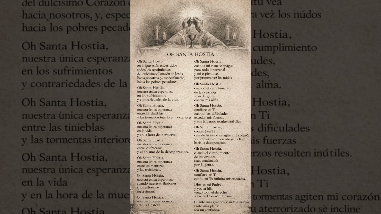 Oh, Holy Host adaptation to Saint Faustina's Diary