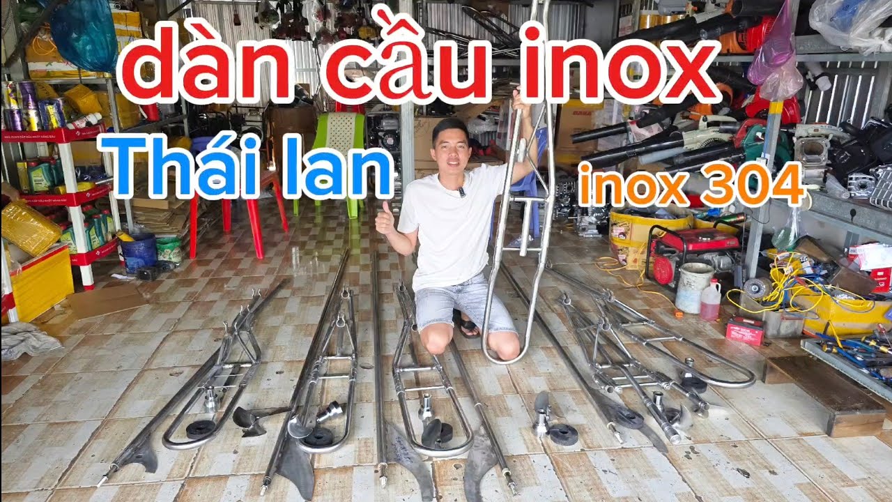 Dàn cầu máy nổ, dàn láp máy xăng,  dàn cầu inox 0969503779 ngày 17/6/2025