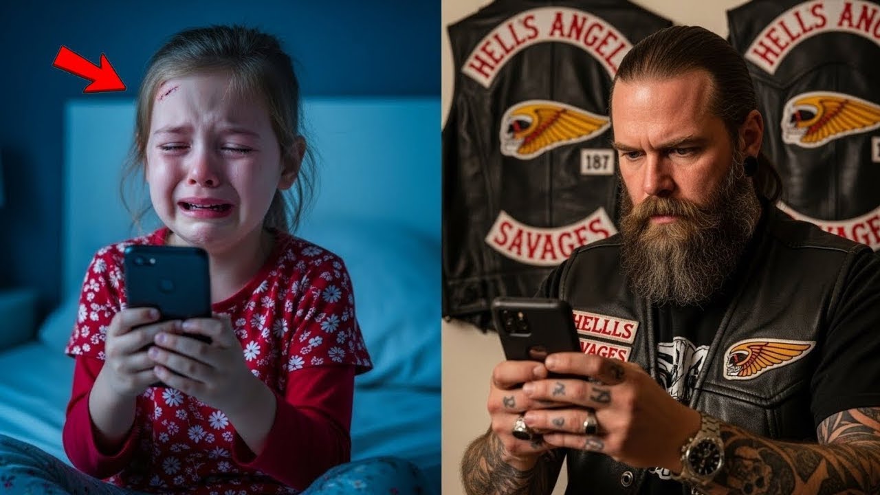 „Mädchen schrieb aus Versehen: ‚Er hat Mamas Arm gebrochen‘ – ein Biker antwortete: ‚Ich komme.‘“