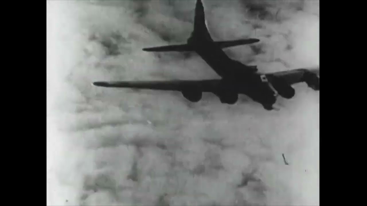 Remastered footage of b-17 91st bomb group attacked by fw 190 A8s