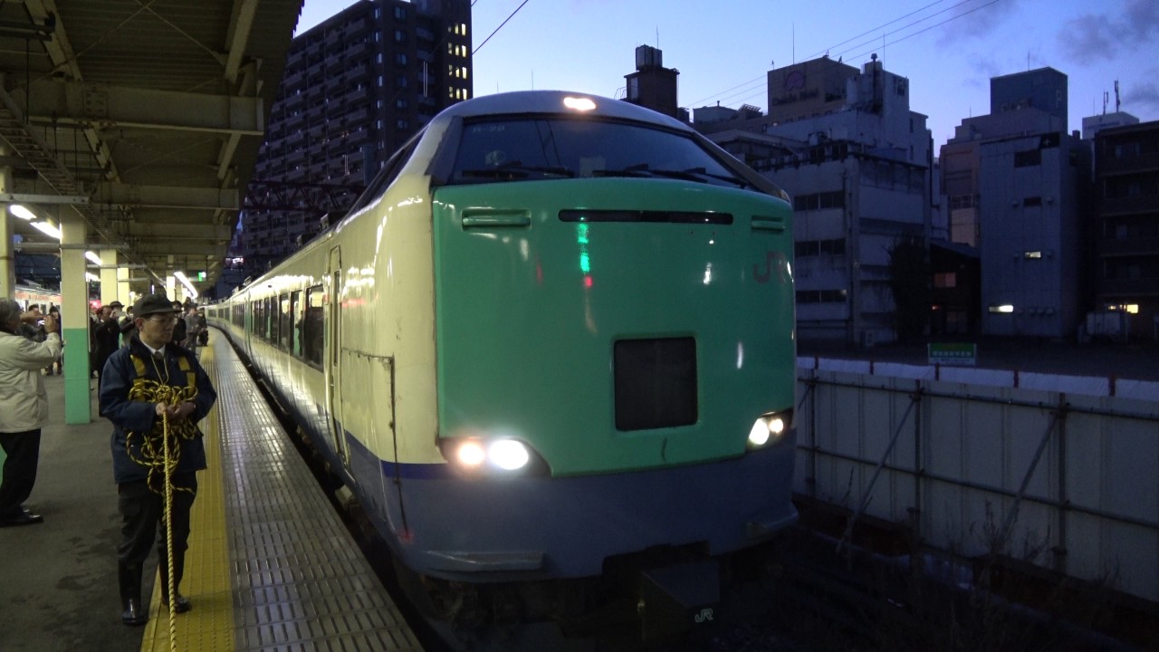 【４Ｋ、高音質、惜別の汽笛！】485系3000番台ラストラン！快速糸魚川行新潟駅発車！