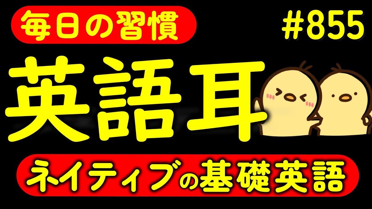 第855回  [英語解説付] 毎日の基礎英語リスニング BES- Basic English Sentence-  [やり直し英語] [TOEIC・英検対策]