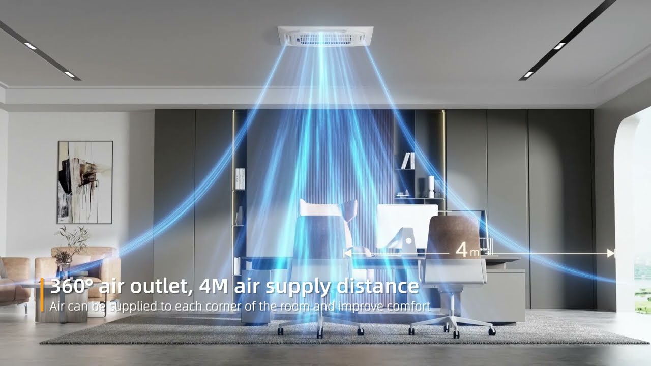 AUX Commercial airconditioner - Cassette Type 360 degrees Airflow