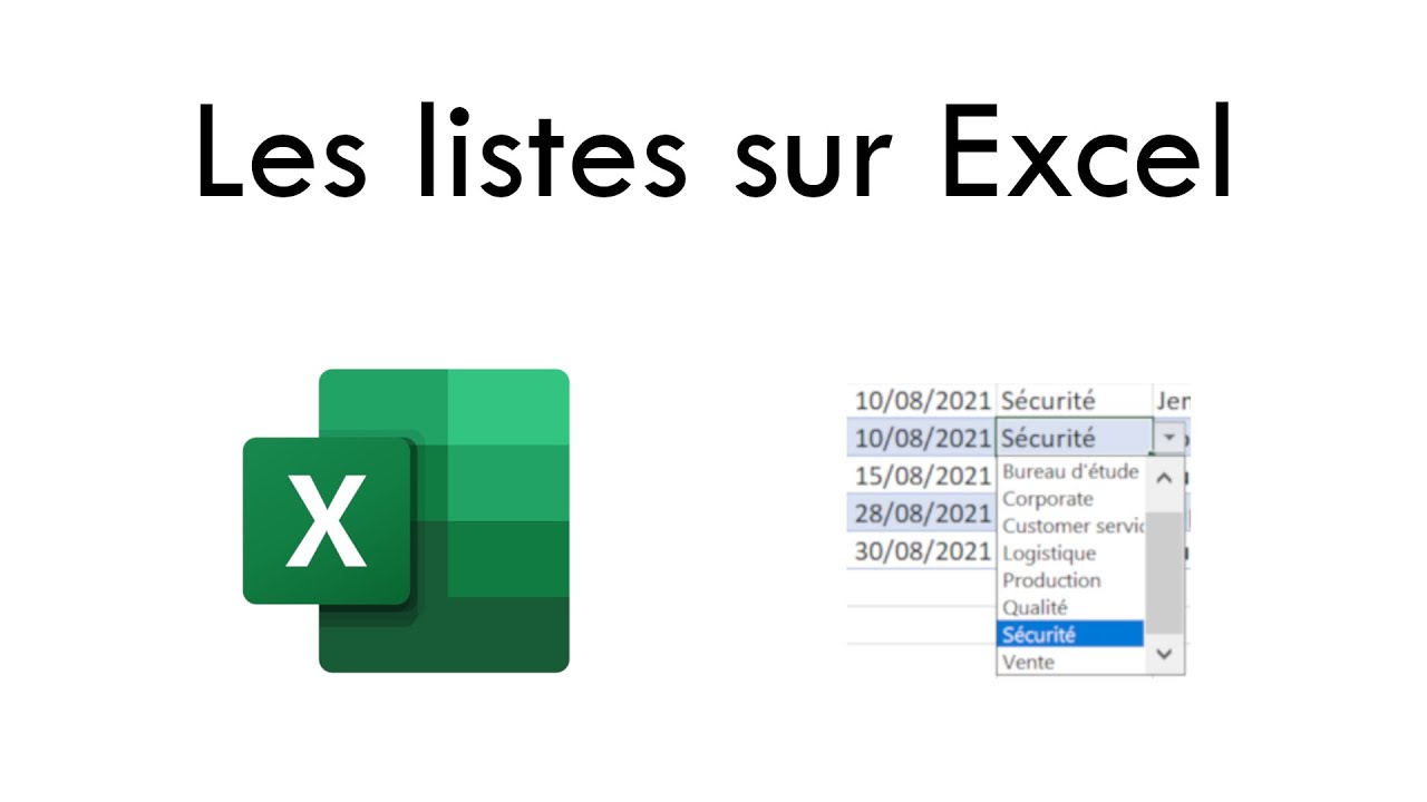 Les listes sur Excel