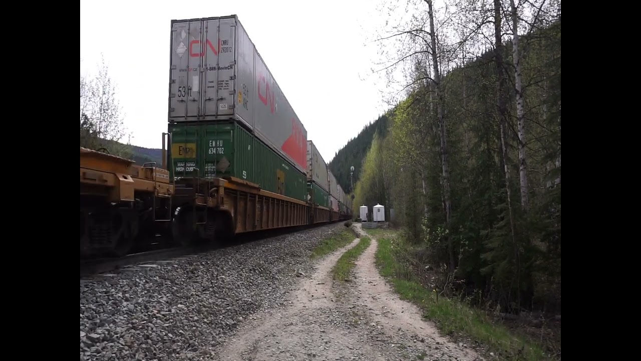 CN Intermodal at a siding south of Blue River BC