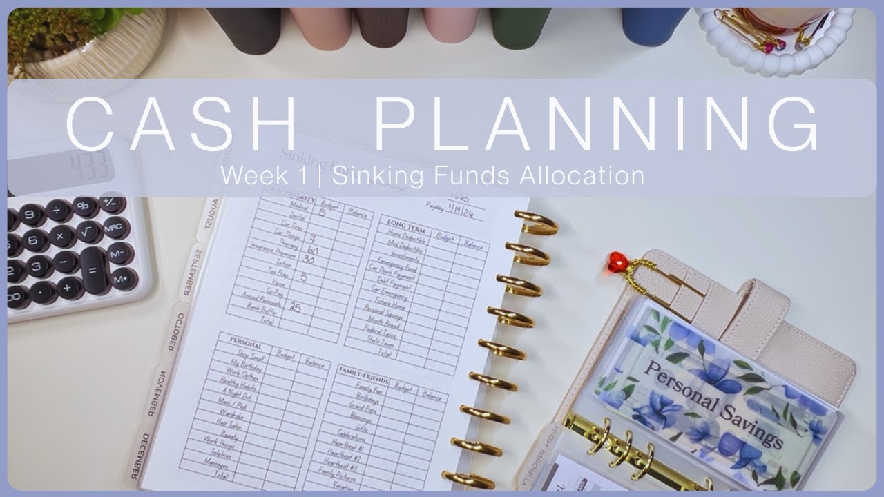 $565 Weekly Sinking Funds Breakdown | Cash Planning & Bank Teller Slip Setup