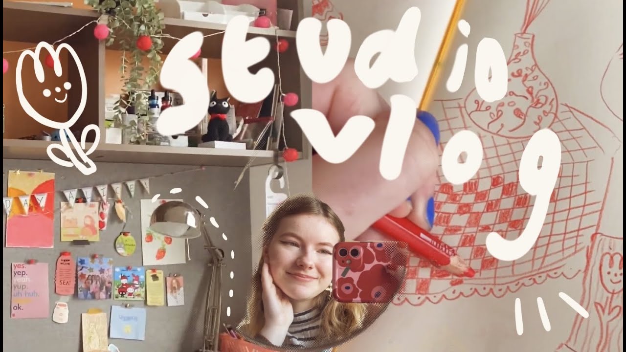 studio vlog: ✨ lots of art mail, covid test, christmas baking