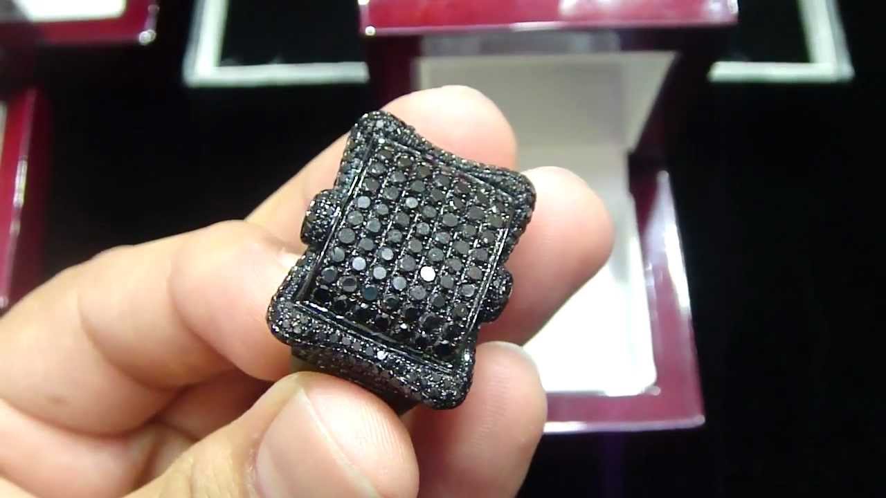 Mr Chris Da Jeweler Real Black Diamond Necklace, Bracelet, Ring & Earing Set