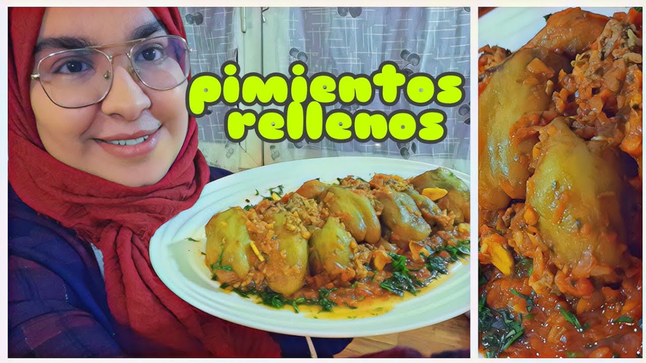 Pimientos rellenos de carne y arroz de lo mejor que hay 😋 فلفلة معمرة بلكفة و الروز مداق لا يقاوم