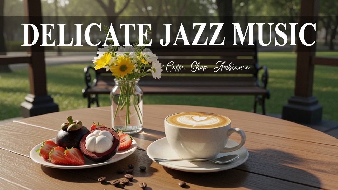 Delicate Jazz Music 🎶 Bossa Nova Instrumental and Relaxing Jazz Cafe Music for Studying