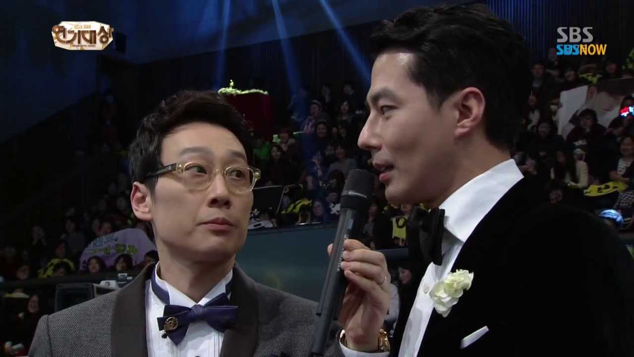 SBS [2013연기대상] - 공로상(김수미), 돌발질문에 당황한 조인성