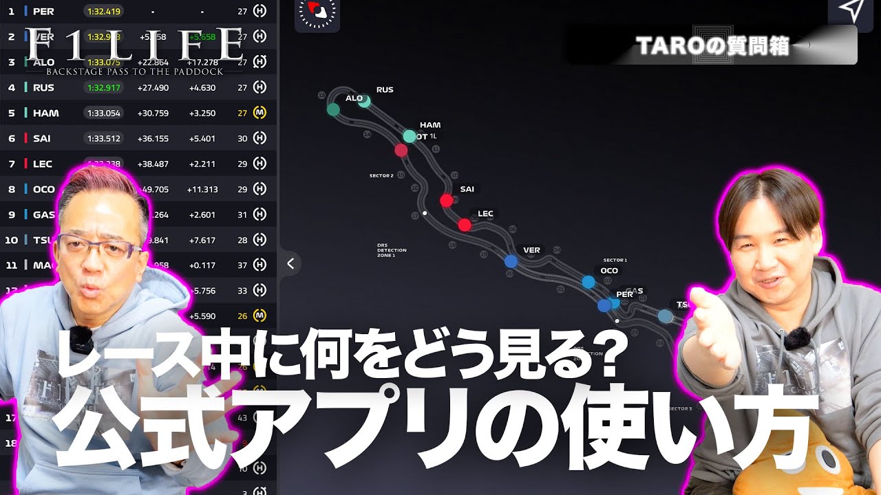 【TAROの質問箱】F1公式タイミングアプリの使い方