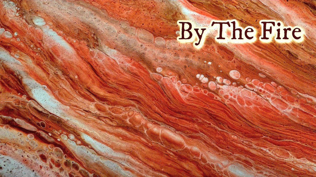 By the Fire ✨️ Easy Acrylic Pour That Looks Like Fire!