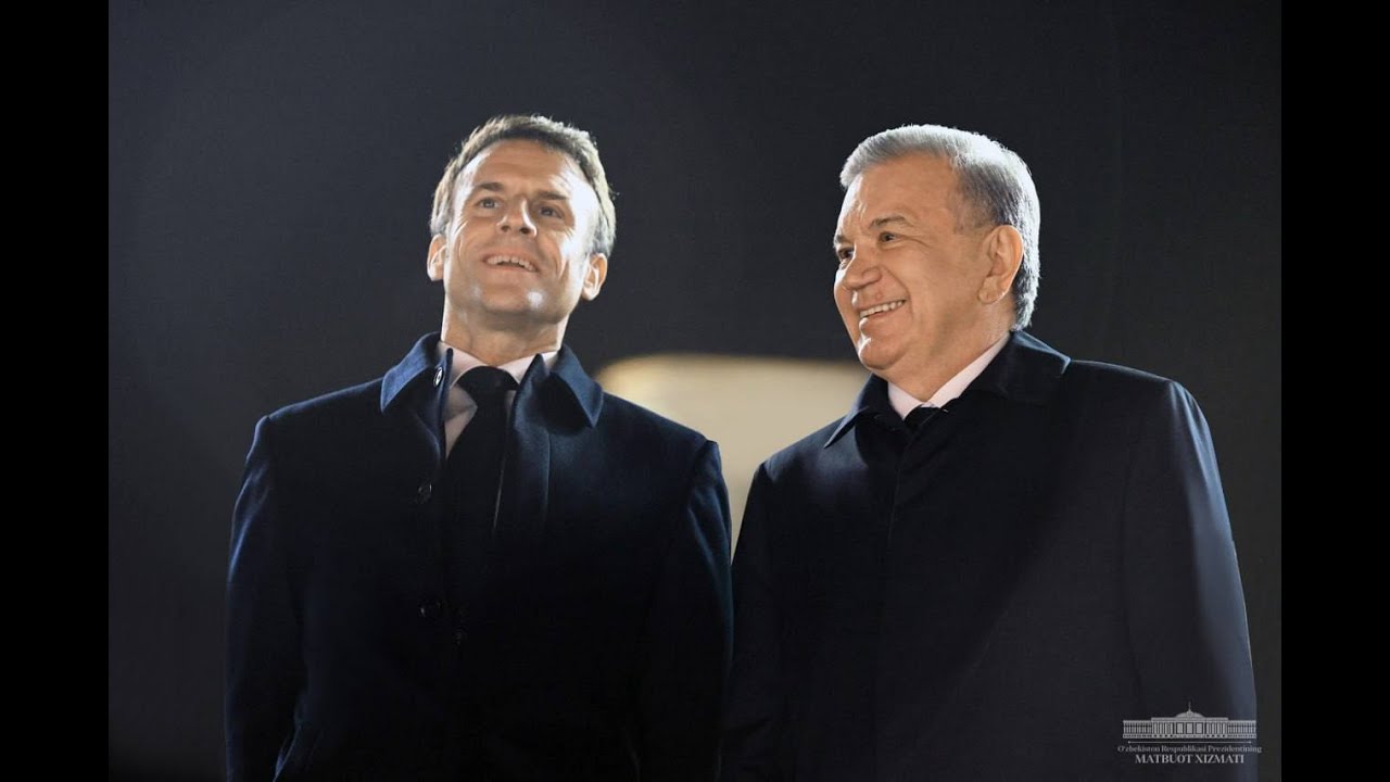 Fransiya Respublikasi Prezidenti Emmanuel Makron Oʻzbekistonga rasmiy tashrif bilan keldi