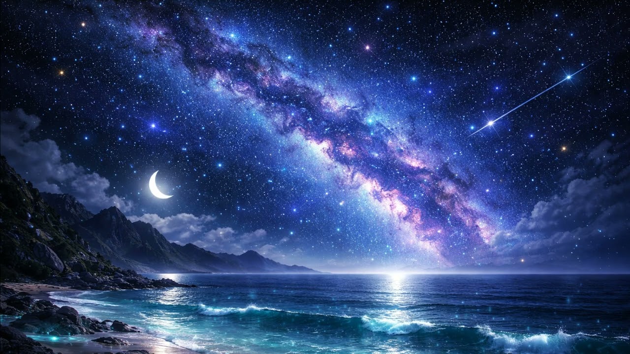 Ocean Waves at Night 🌙 10 Hours for Deep, Peaceful Sleep