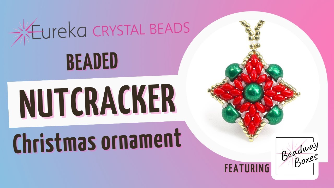 Make the Nutcracker Christmas Ornament w/ SuperDuo and 2-hole Cabochon Beads | Free Beading Tutorial