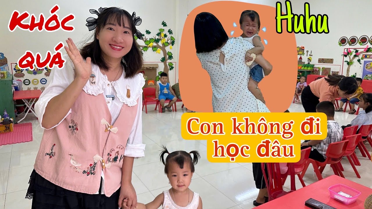 Một Ngày Chị Tuyết Đưa Đón Các Cháu Đến Trường - Mới Ngày Đầu Đi Học Cháu Khóc Nhiều Quá 