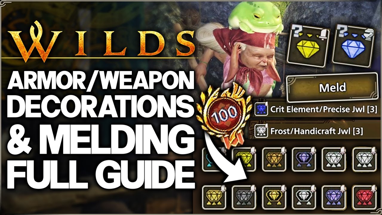Monster Hunter Wilds - 17 IMPORTANT Decoration Tips - ALL Armor/Weapon Decos Farm & Melding Guide!