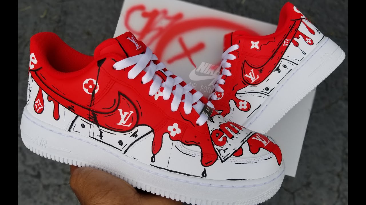 NIKE AF1 LOUIE CARTOON DRIP!!!! SICK CUSTOM SHOES