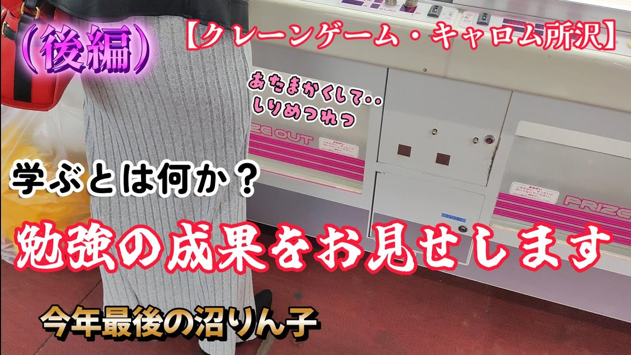 集大成の沼り納め・後編【クレーンゲーム・キャロム所沢・クレゲ素人・クレゲ初心者・クレゲ獲り方・取り方・UFOキャッチャー・優良店・沼・凛子・沼りん子】