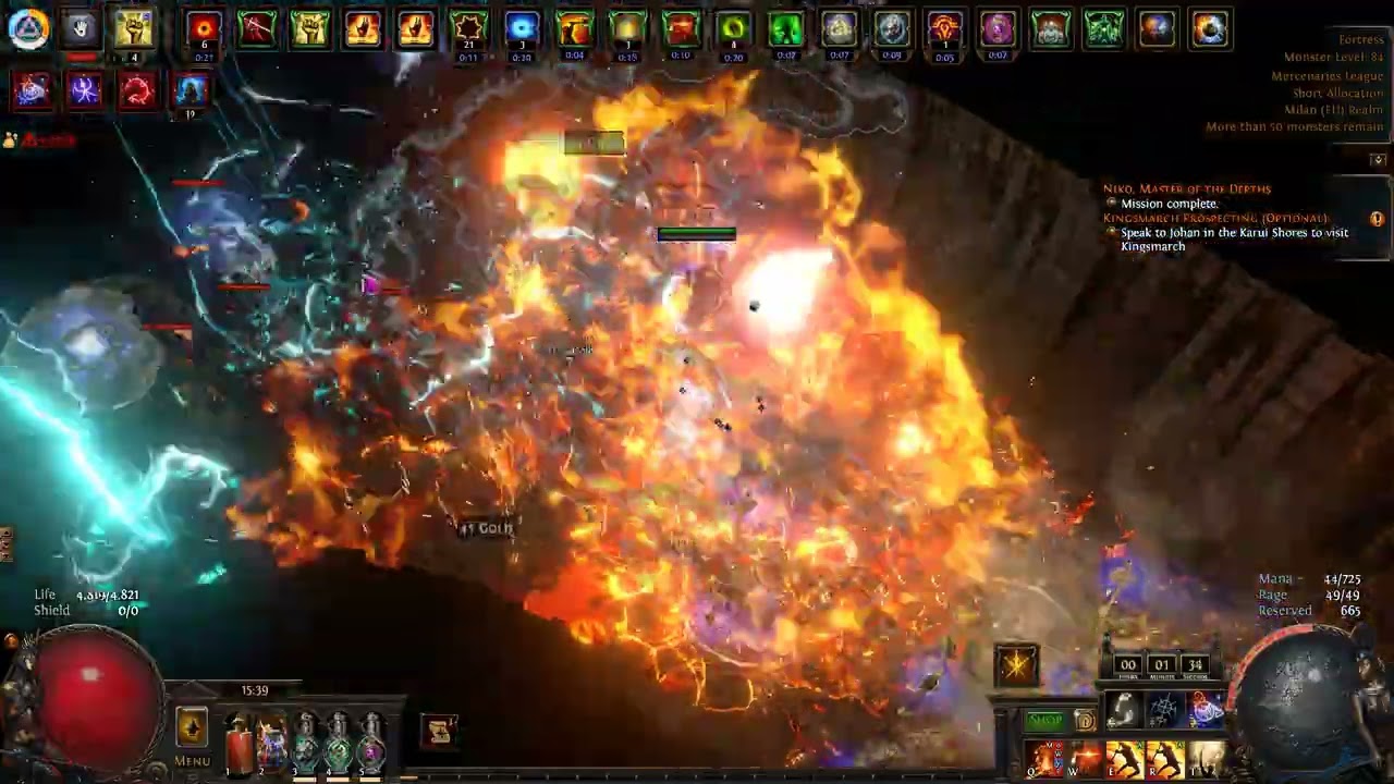 Poe 3.26 volcanic fissure of snaking T17 Strongboxe farm WITH inspired learning