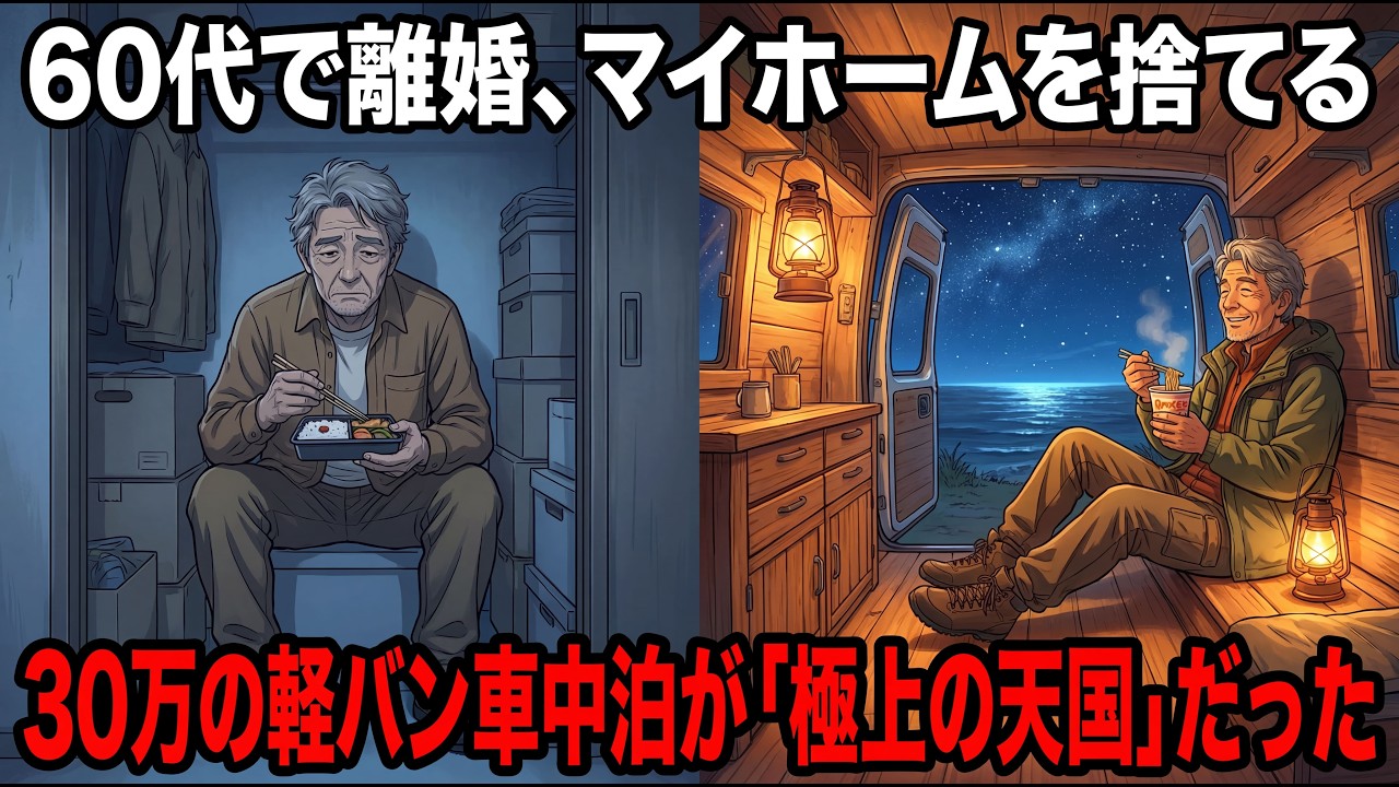 「息が詰まるマイホーム」を離婚で手放した60代男。30万のボロ軽バンで車中泊の旅に出たら、そこは高級ホテルより快適な天国だった【シニア朗読雑学】