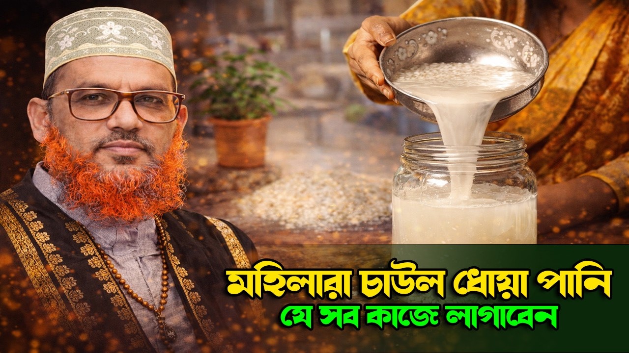চাউল ধোয়া পানি ভুলেও ফেলবেন না! এর অবাক করা ব্যবহার জানলে চমকে যাবেন | আল্লামা দেলোয়ার হোসেন সাঈদী