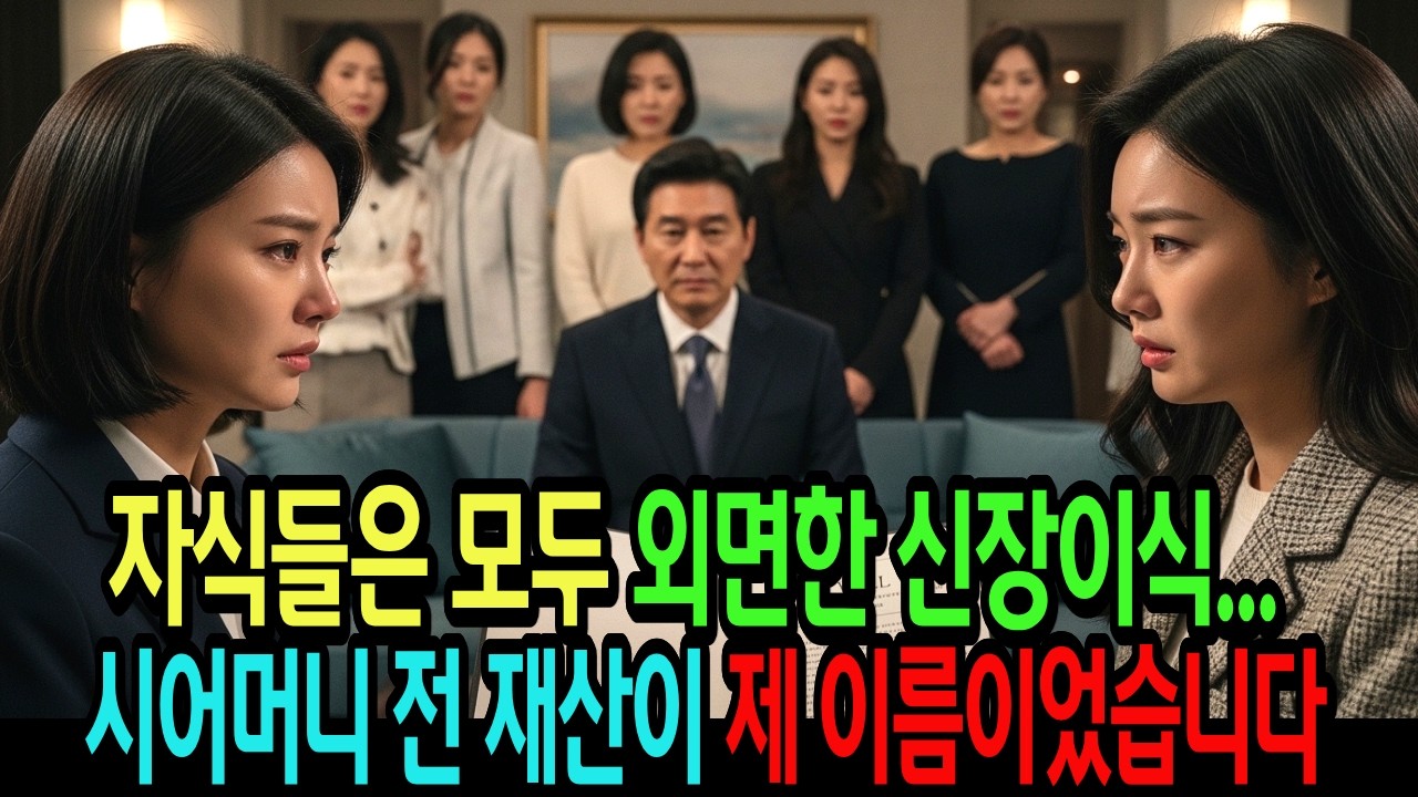자식들은 모두 외면한 신장이식    시어머니 전 재산이 제이름이었습니다