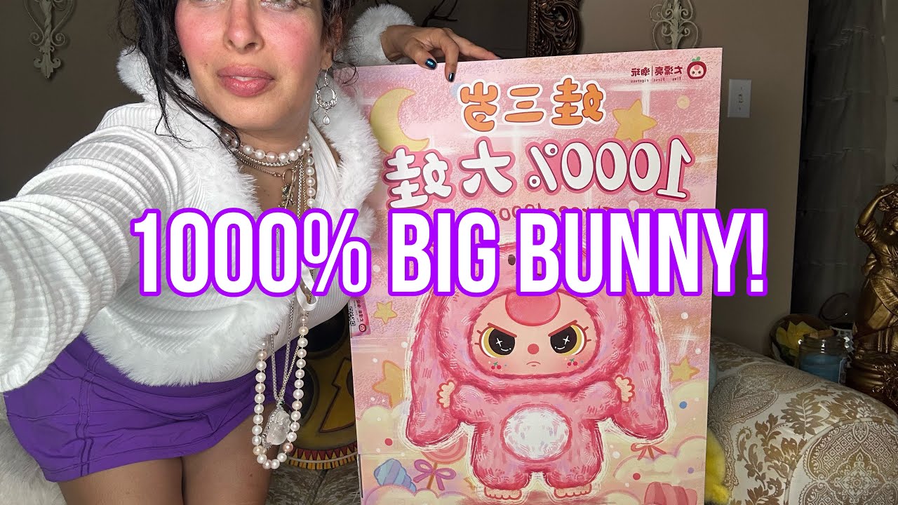 1000% Baby Three Big Bunny 🐰 Unboxing | Rare Plush Blind Box with 25% Pull Rate!