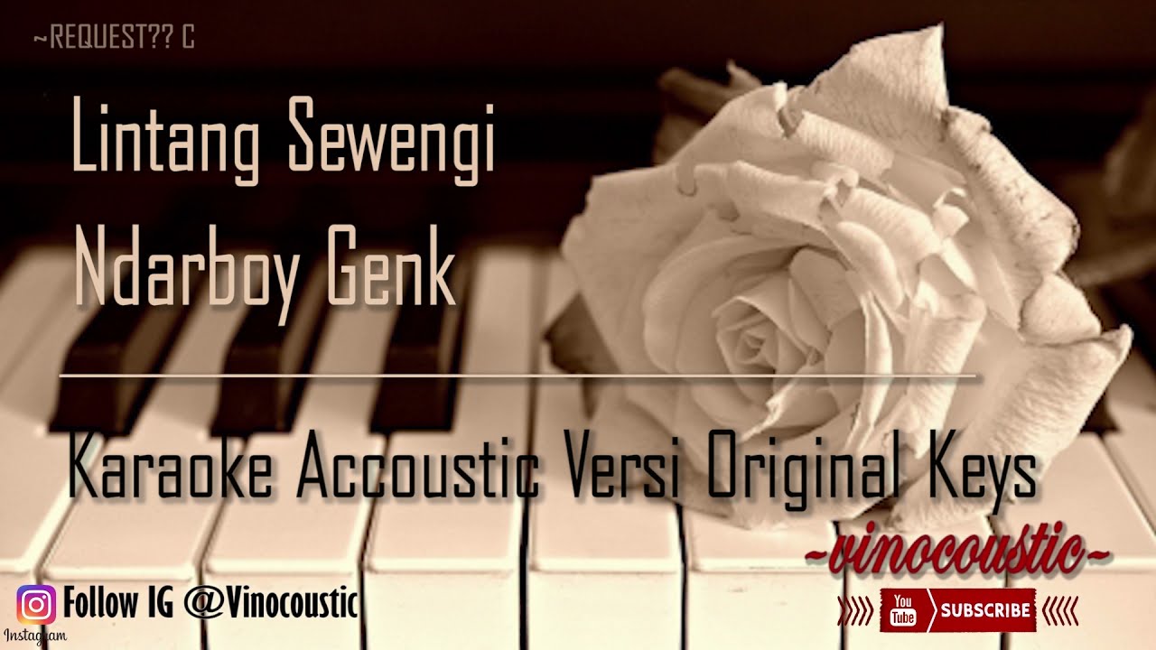 Ndarboy Genk - Lintang Sewengi Karaoke Piano Versi Original Keys