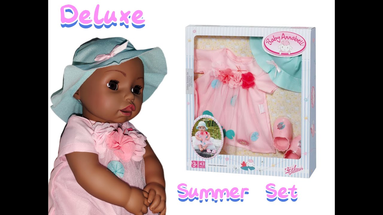 Огляд Baby Annabell | Zapf Creation | Deluxe Summer Set | Літній набір сукня + панамка + черевички