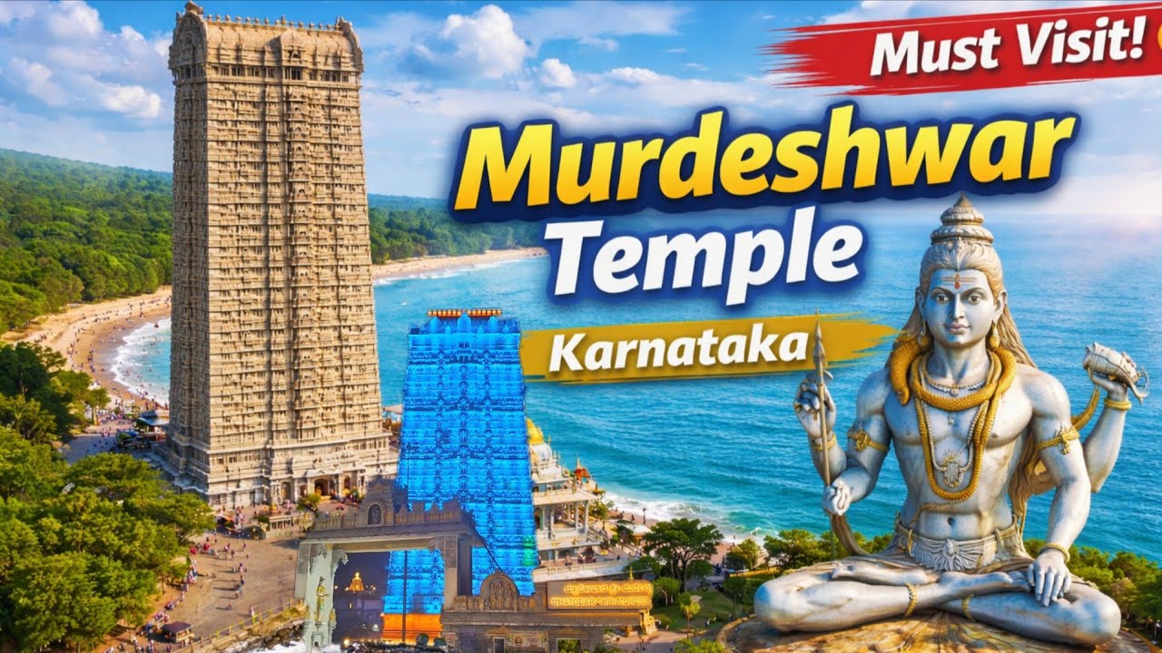 Murudeshwar Temple & Beach | World’s 2nd Tallest Shiva Statue 